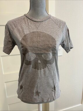 Hydrogen Gray Skull Short Sleeve Tee